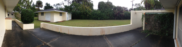back yard before